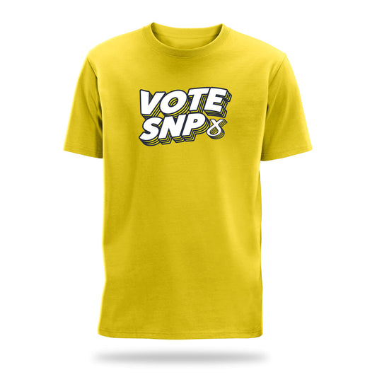 Vote SNP Organic T-Shirt | Yellow | SNP Store