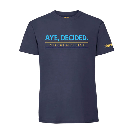 Aye, Decided T-Shirt - Navy - SNP Store