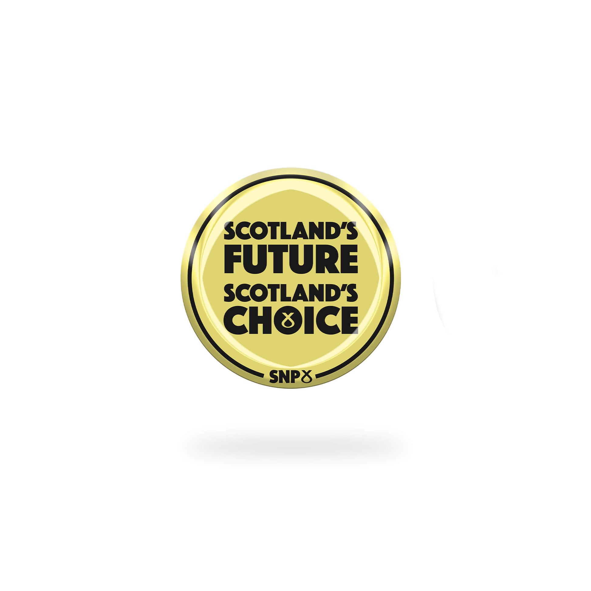 Button Badge Scotland's Future Yellow SNP