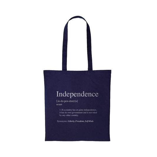 Navy Independence Definition Cotton Shopper - SNP Store