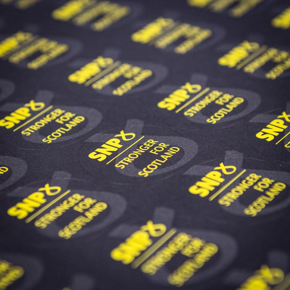 SNP Lapel Stickers - Sheet B - Stronger For Scotland