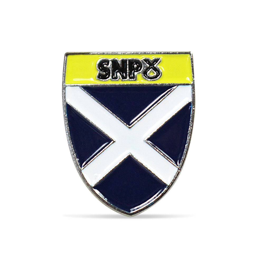 SNP Saltire Shield Pin Badge