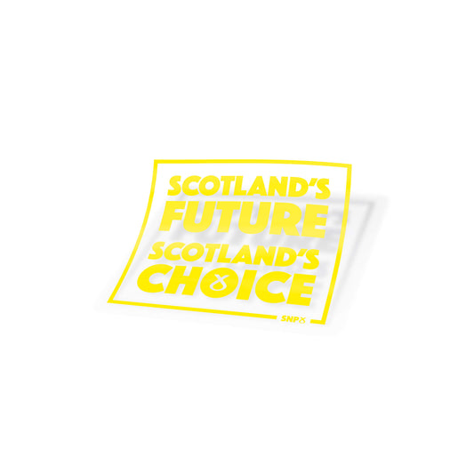 Window Sticker Scotland's Future SNP