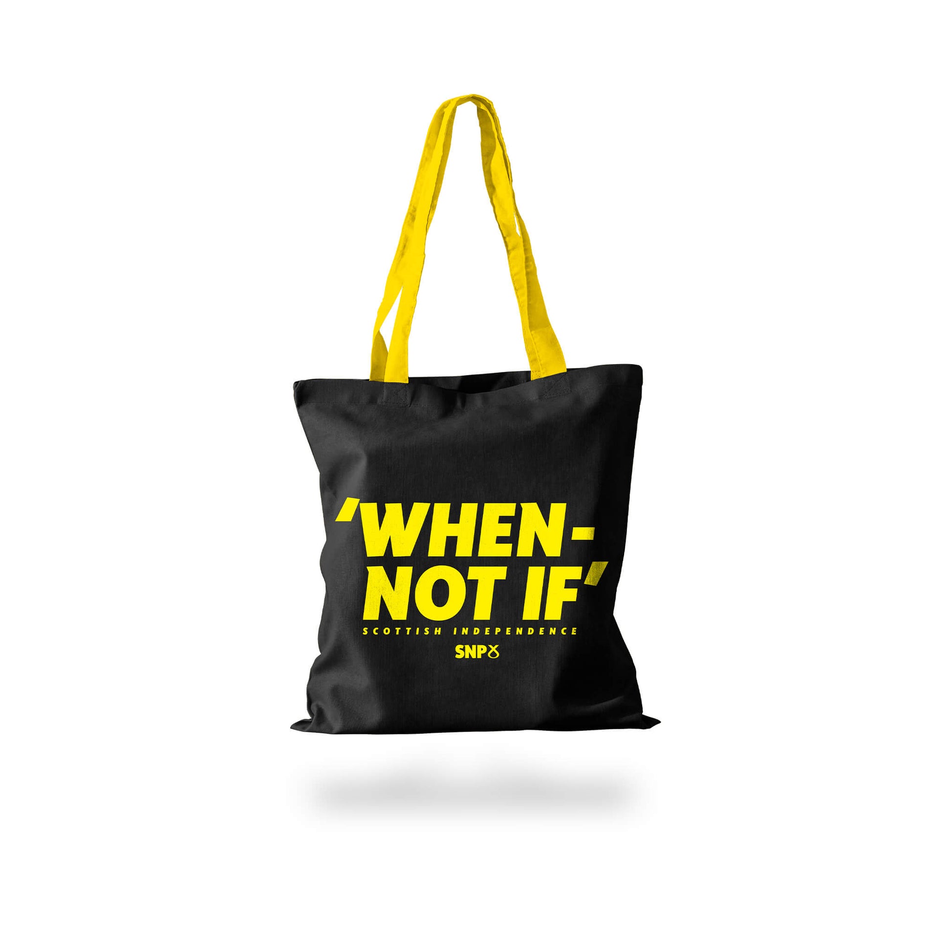 Cotton Tote Bag When Not If Contrast SNP