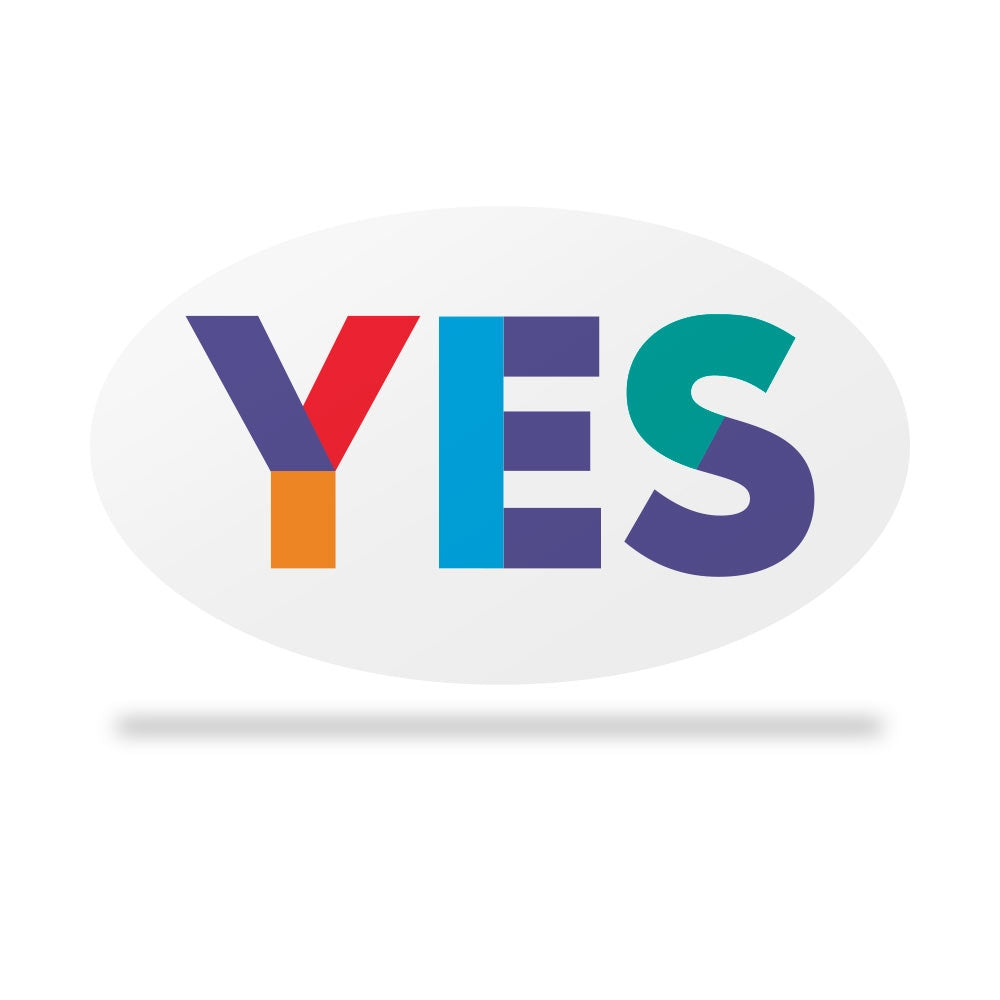 Oval Yes Logo Window Sticker